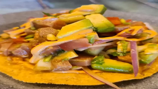 tostada de ceviche