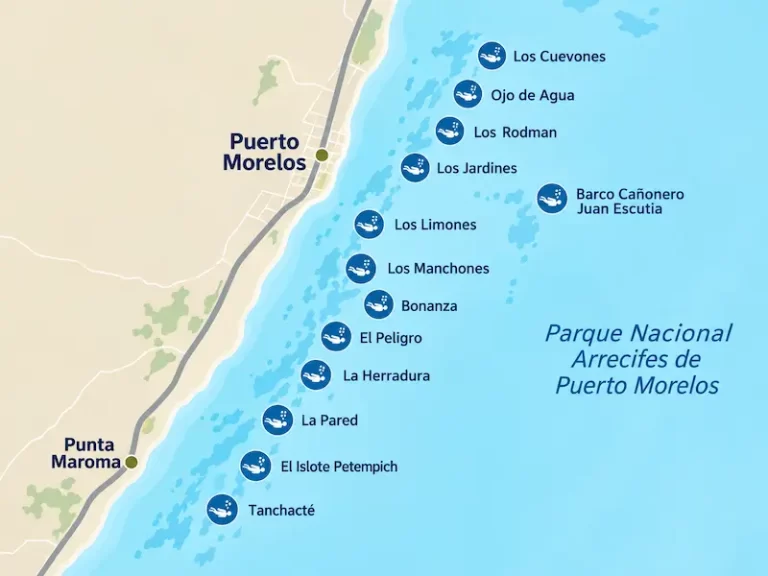 mapa de buceo